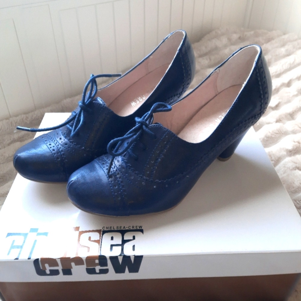 Chelsea Crew Women's Blue Oxford Heels